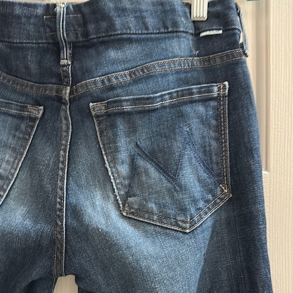MOTHER Looker High Waisted Distressed Skinny Leg Denim Dark Wash Women’s 26 - Picture 6 of 13